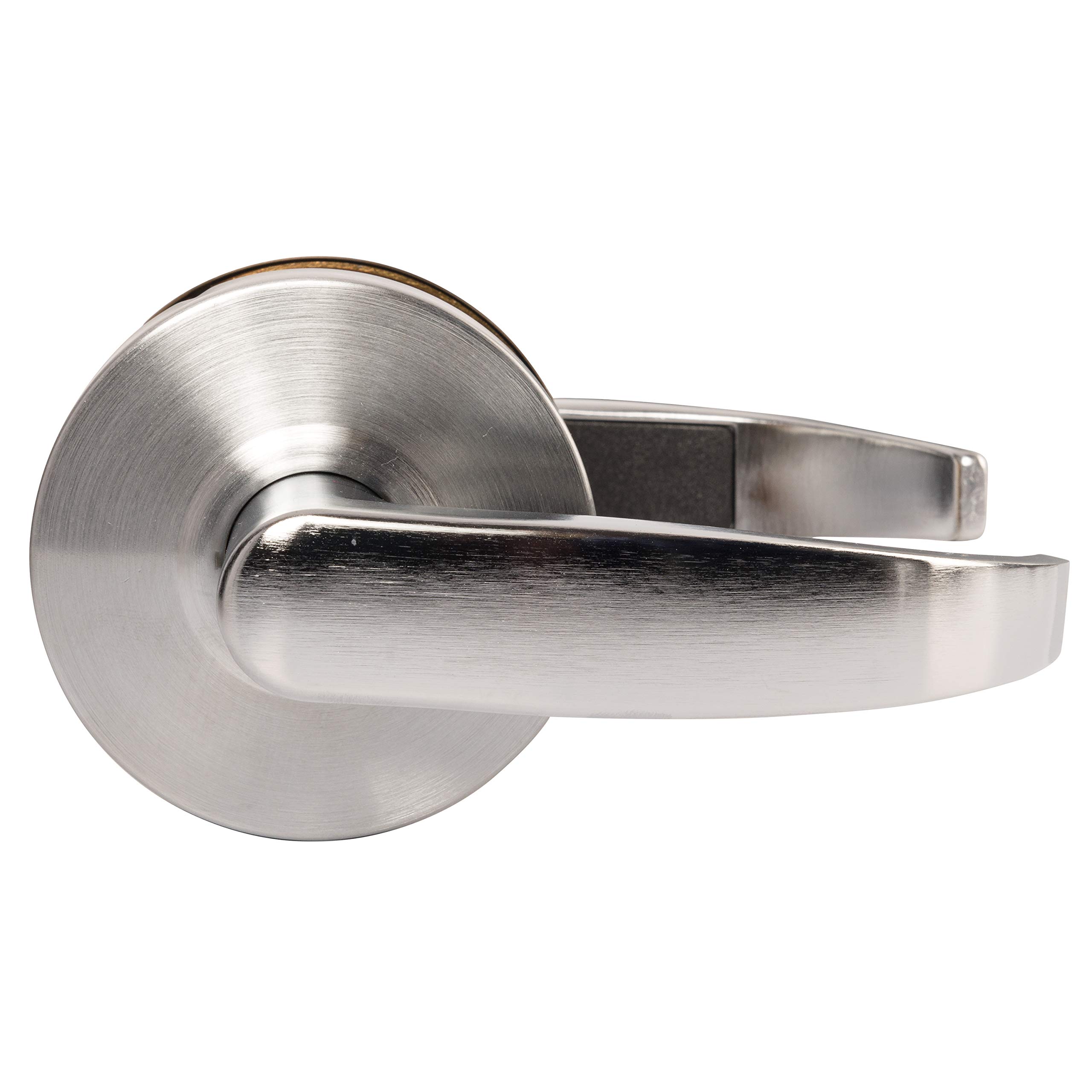 Door Handle Cylindrical Lock Entrance Lock Function Keyed Entry and Lock Brushed Chrome Finish LH5304LUS26D UL Certified ANSI/BHMA Grade 2 Commercial Door Lever for Heavy Duty Use