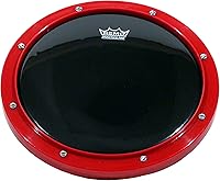 Vista 1 de Remo RT-0010-58 Almohadilla de práctica sintonizable roja de 10 pulgadas con Ambassador Ebony Drumhead