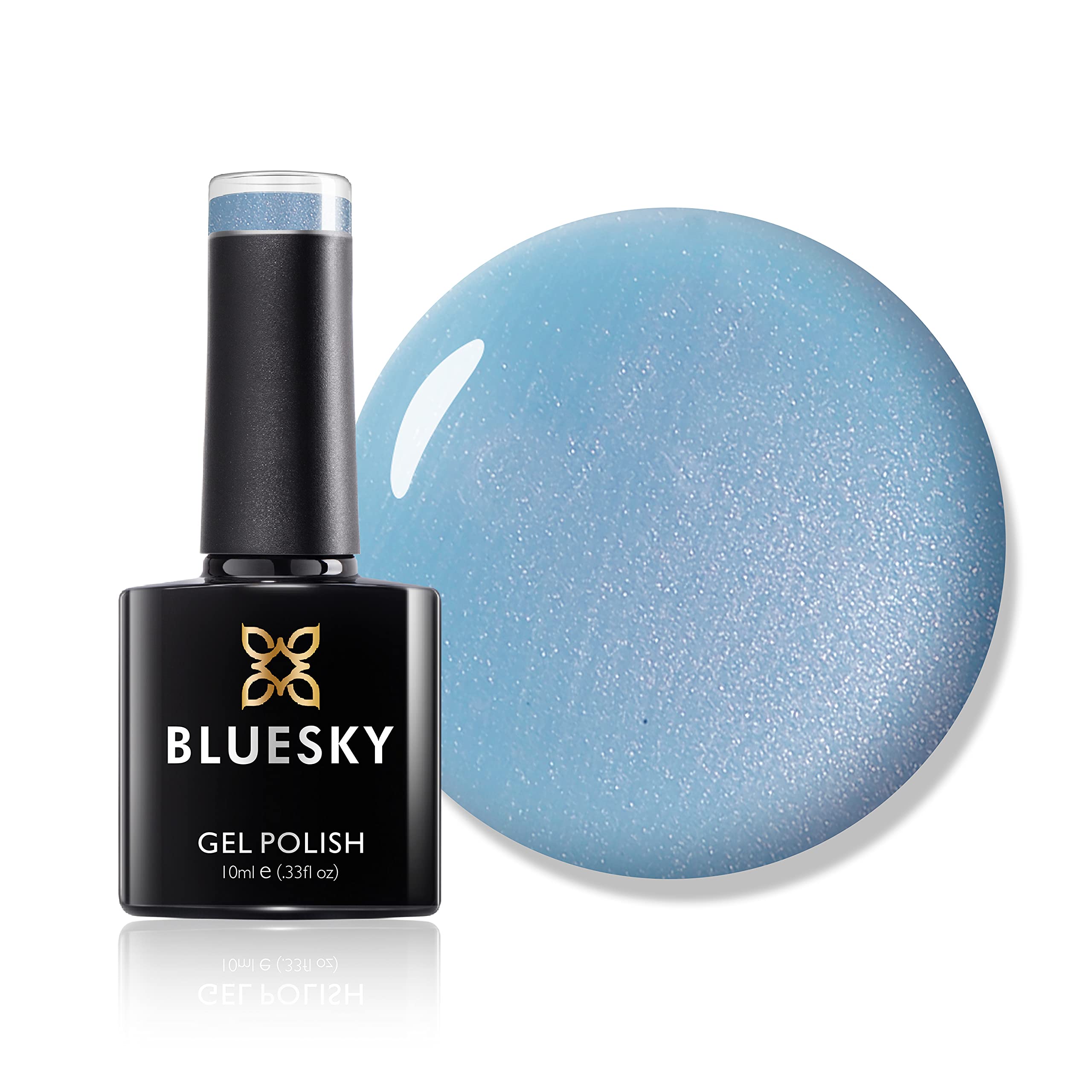 Bluesky Gel Nail Polish, Azure Wish 80549, Blue, Cerulean, Light, Long Lasting, Chip Resistant, 10 ml (Requires Curing Under UV LED Lamp)