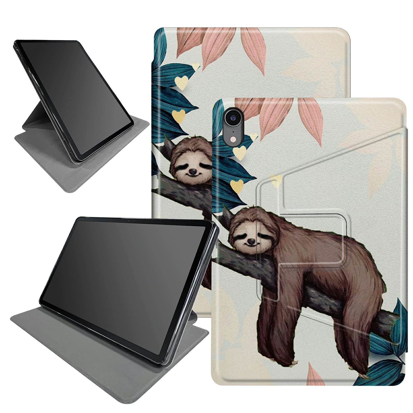 Sloth Case for iPad Air 3 (3rd Gen) 10.5" 2019 / iPad Pro 10.5" 2017, 360 Degree Rotating Folding Stand Multiple Viewing Angles Case with Auto Sleep/