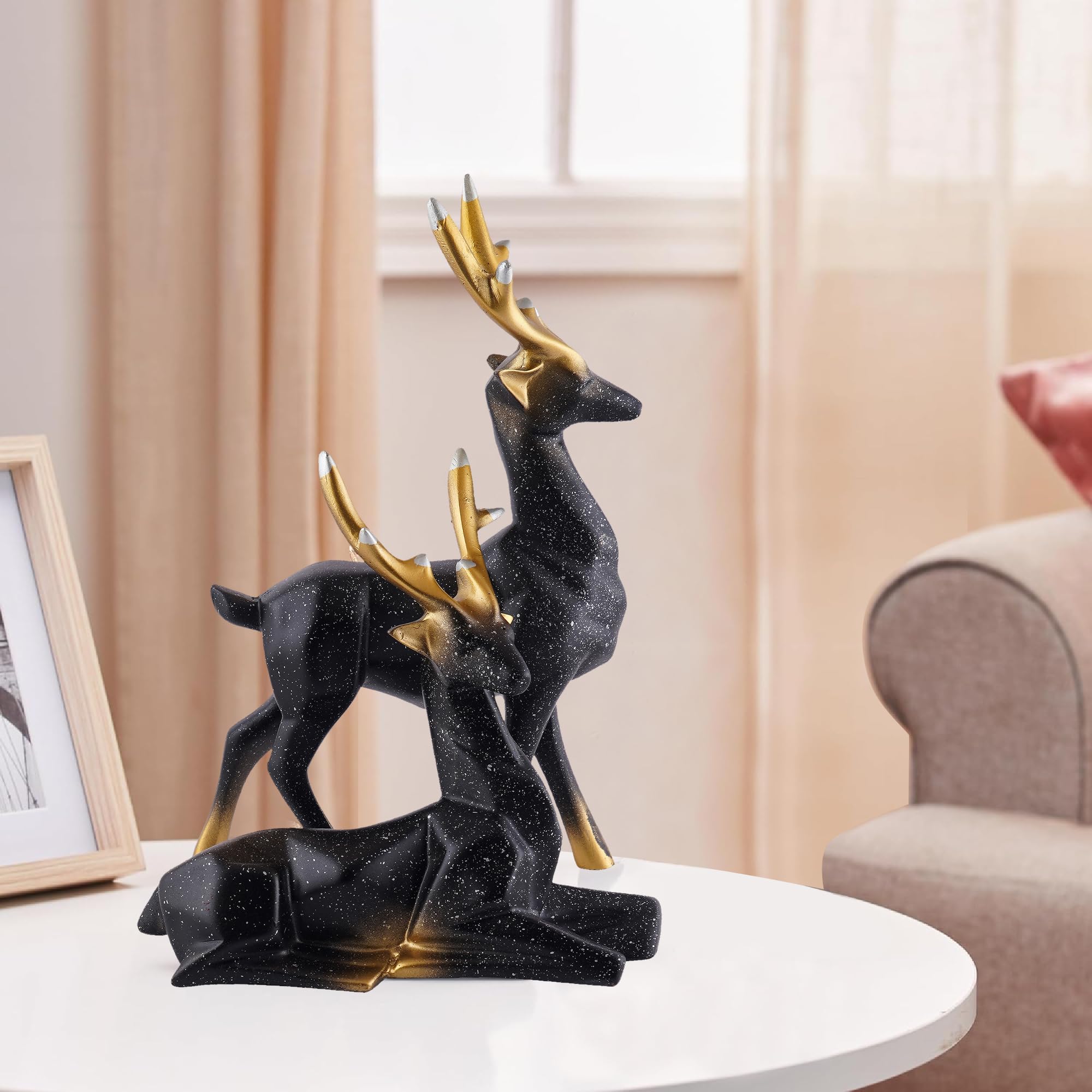zart Deer Home Decor showpiece (Black spot)
