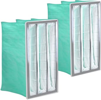 2 PCS MERV 14 Synthetic Pocket Air Filter Replacement for JET AFS-1000B,JET AFS-1000C, JDS Air-Tech 750-ER, JDS Air-Tech HP, JDS Air-Tech 350, Powermatic PM1200, 24"x12"x12"708733
