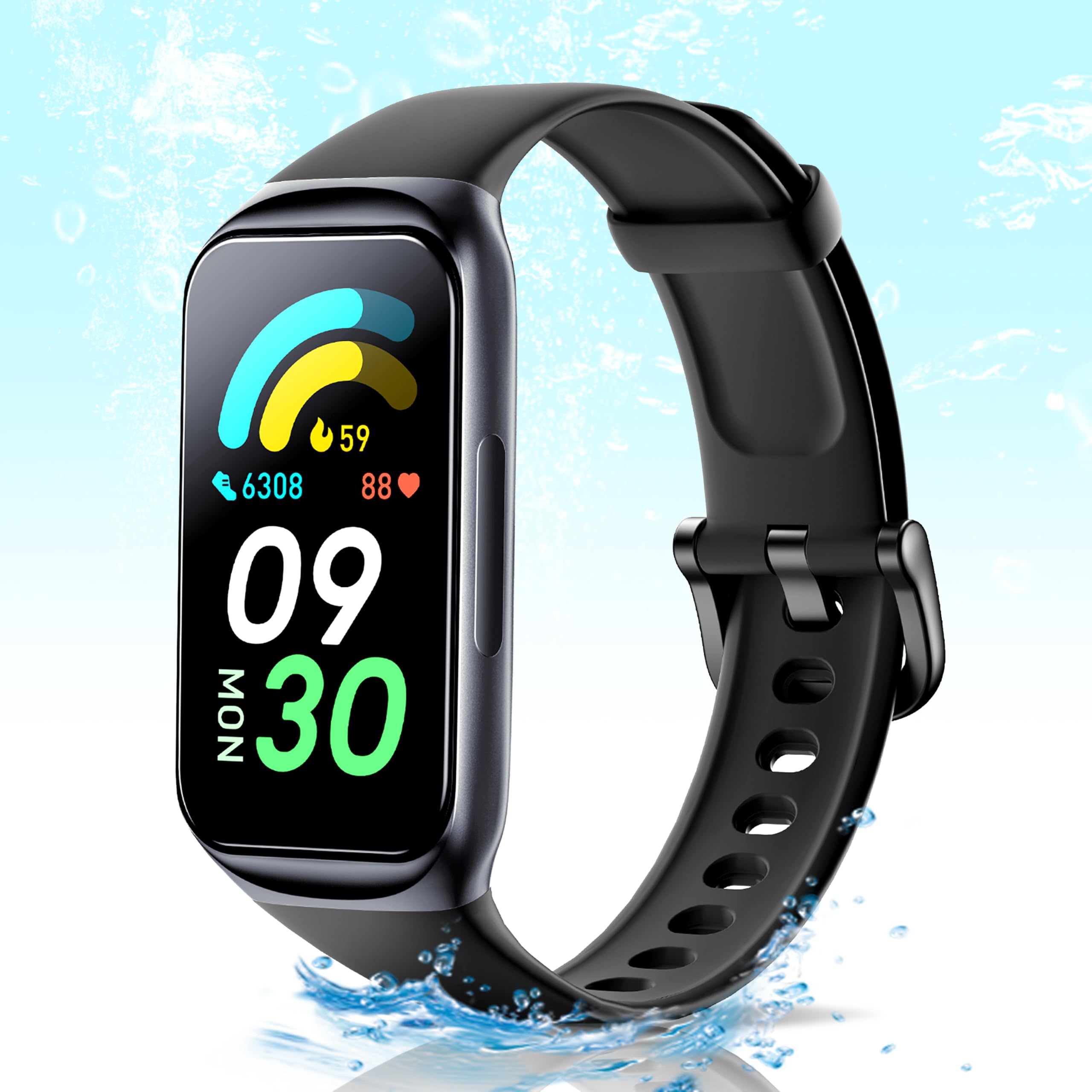 ENGERWALLENGERWALL Fitness Tracker Smart Watch for Women Men, 24/7 Heart Rate Sleep Monitor, Step Counter Step Tracker Watches with Android iOS, IP68 Waterproof Activity Tracker