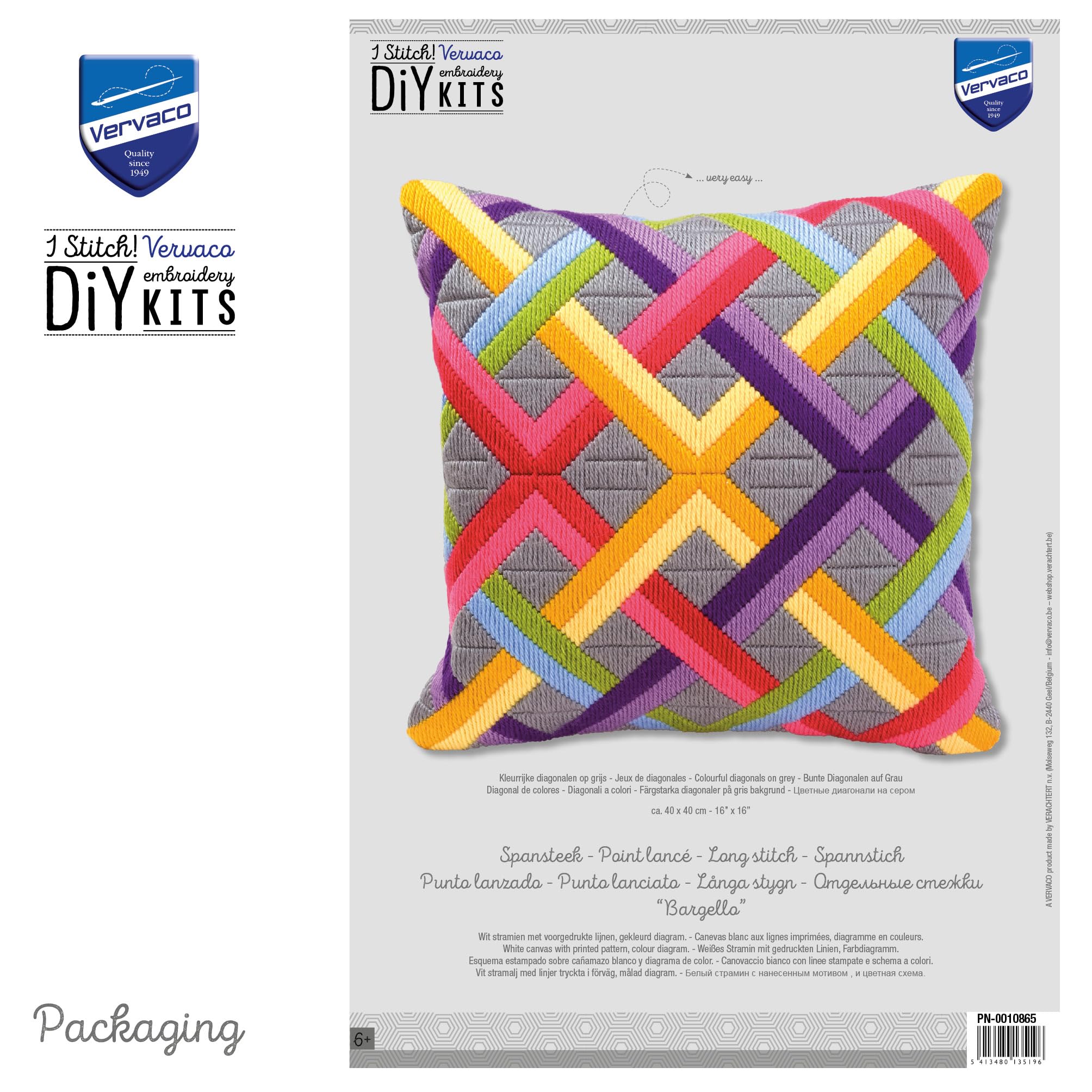 VERVACO Borduurpakket Kussen GEOMETRISCH RETRO Handwerkpakket voor Sierkussen 40 x 40 cm Langsteek Borduurwerk Snel & Makkelijk voor Beginners DIY Kit Woondecoratie Knutselen voor Volwassenen VERVACO Borduurpakket Kussen GEOMETRISCH RETRO Handwerkpakket voor Sierkussen 40 x 40 cm Langsteek Borduurwerk Snel & Makkelijk voor Beginners DIY Kit Woondecoratie Knutselen voor Volwassenen