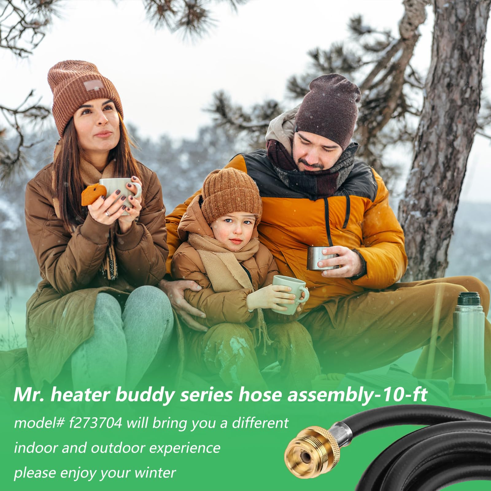10-ft Propane Hose For Mr. Heater Buddy Series - F273704 Hose For 5-20LB Tanks