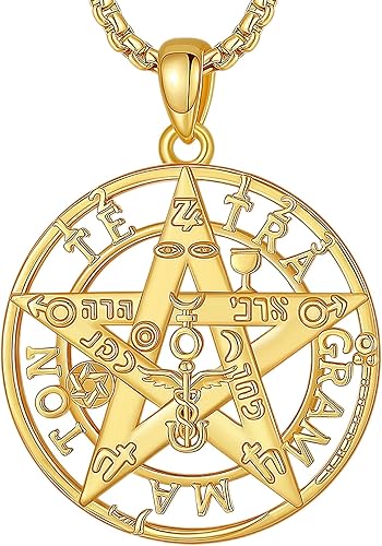 CELESTIA Collares tetragrammaton de plata de ley 925 para mujeres y hombres, cadena extensora de 20 pulgadas + 2 pulgadas