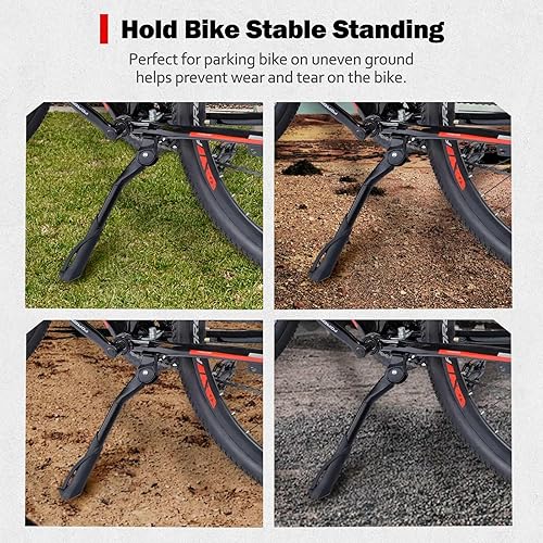 Miniatura 6 de Cyfie Soporte para bicicleta, soporte central para bicicleta de adulto de 22, 24, 26 pulgadas, soporte ajustable universal para bicicleta de montaña