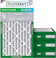 Vista 16 de Filterbuy - Filtros de aire de repuesto MERV 8, protección contra el polvo, plisados, para caldera y sistema HVAC, 16 x 25 x 1 pulgadas, paquete