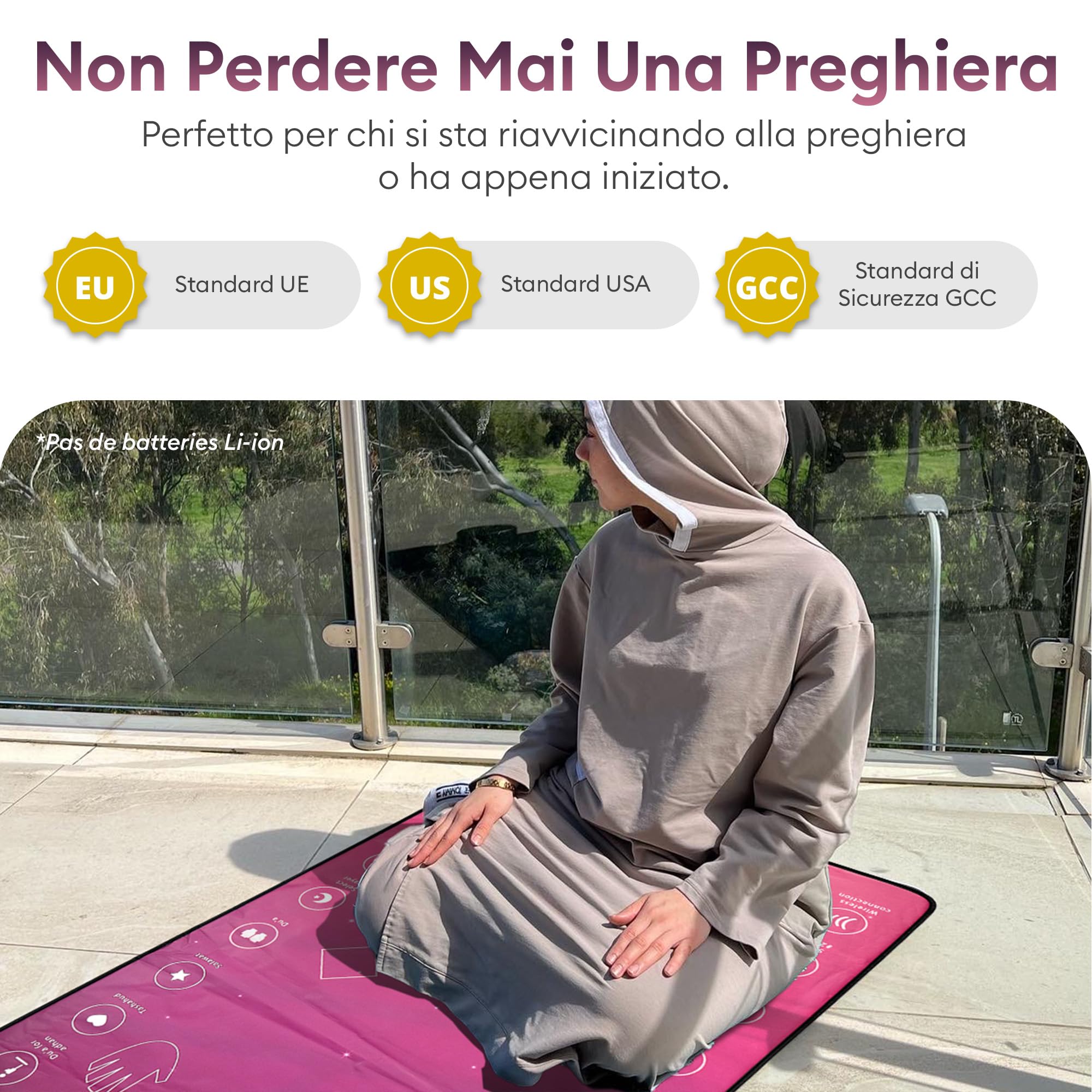 My Salah Mat Tappeto per Preghiera Musulmana Elettronico – Tappetino Islamico Prayer Mat - Insegna Surah, Salah e Duas, Ideale per Adulti e Convertiti, 8+ Anni