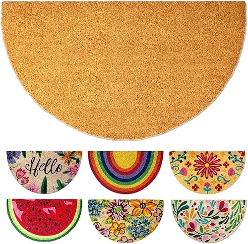Tapetes de fibra de coco  16 x 27.5 pulgadas, divertido tapete de bienvenida para puerta delantera, entrada exterior, uso en interiores y exteriores