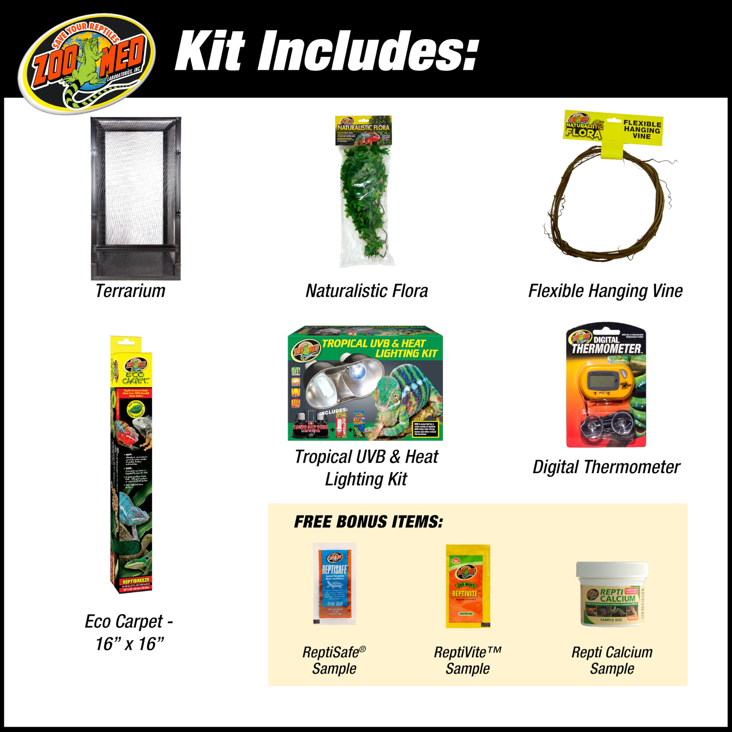 Zoo Med NT-11CKE Reptibreeze Chameleon Kit - voll ausgestattetes Starter-Terrarium-Set