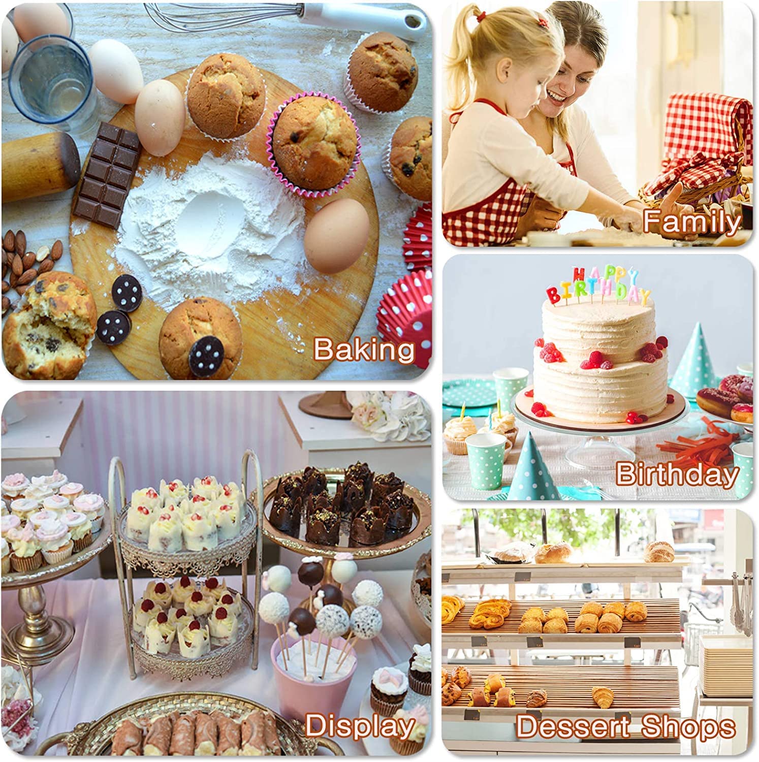 LATERN 60 Pezzi Scatole Trasparenti per Cupcake, 11cm Scatole per Cupcake in Plastica Individuali Porta Cupcake Singolo a Cupola Alta Contenitore per Alimenti Incernierato con Coperchi