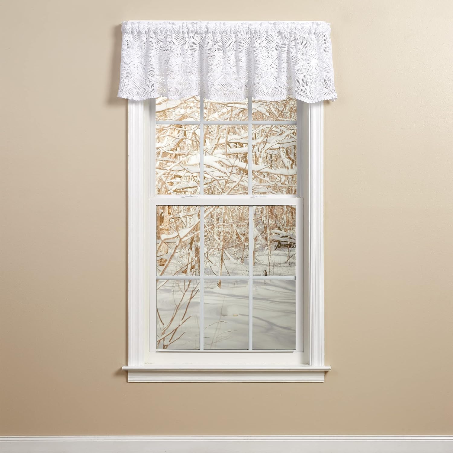 Park Designs Kadia Crochet Lace Valance 60” x 14”
