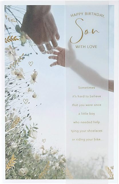 Son Birthday Card With Envelope - Nostalgic Design, By UK Greetings