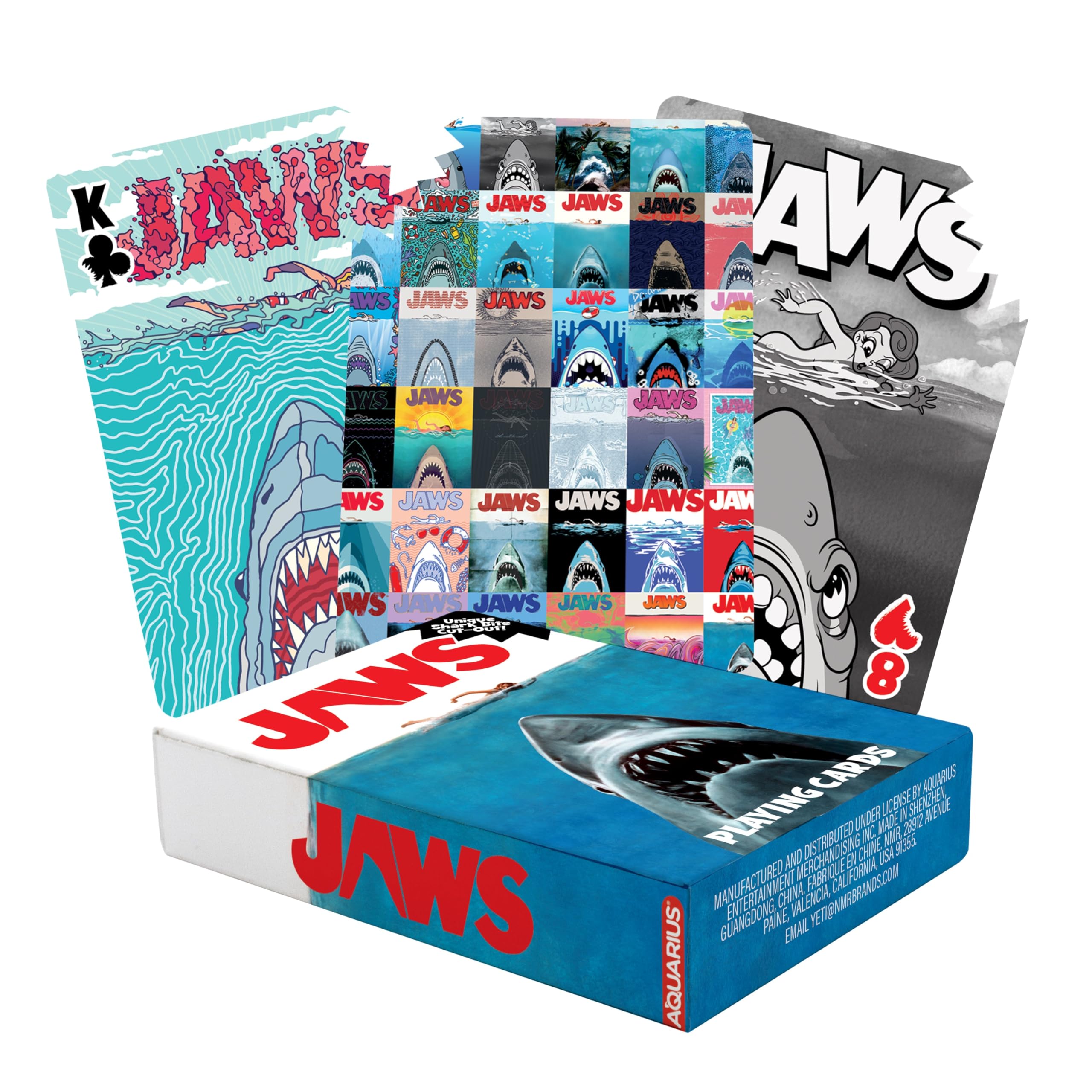 Amazon.com: Aquarius Jaws 50th Anniversary Playing Cards – Movie