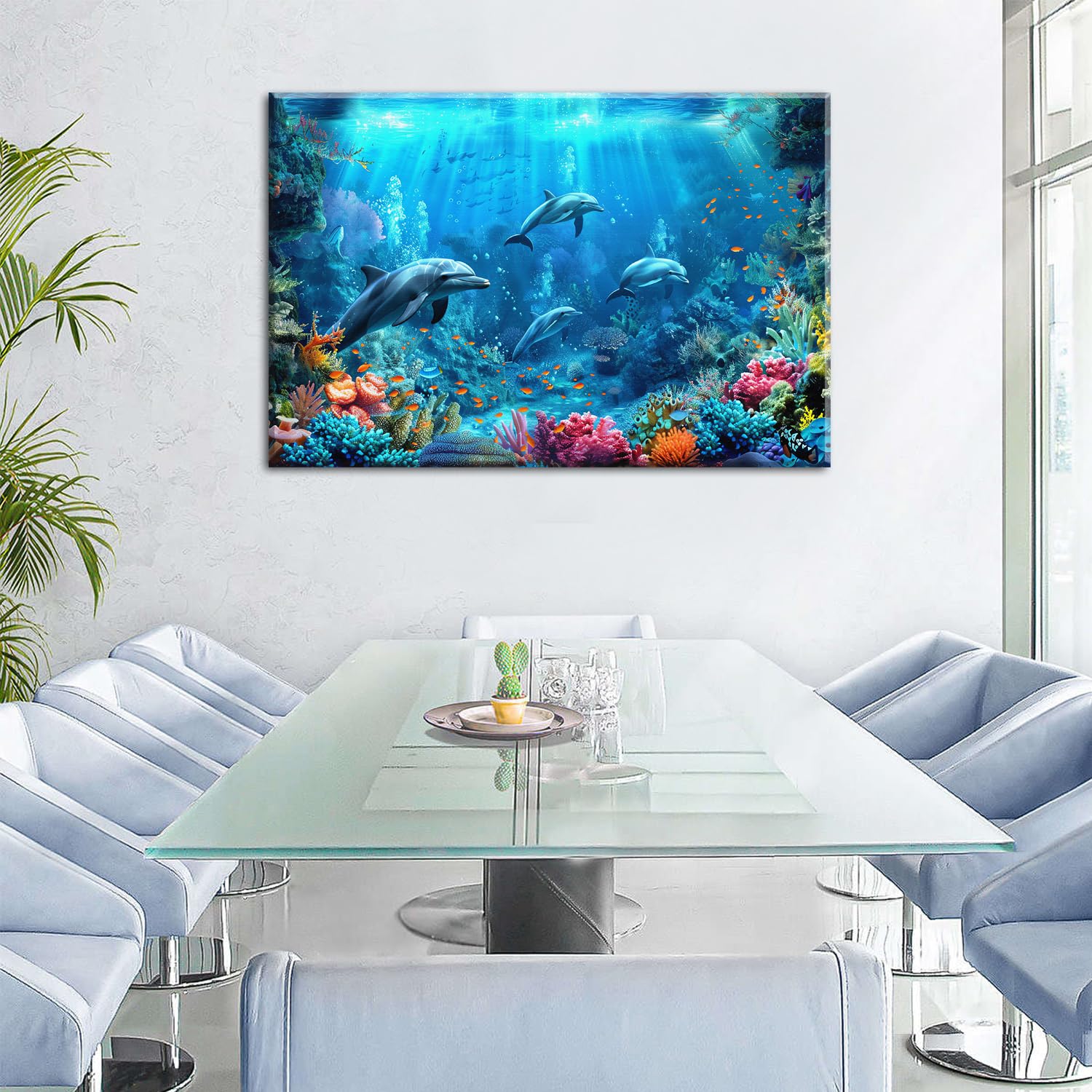 Amazon.com: Blue Bathroom Decor Coastal Beach Wall Decor Tropical