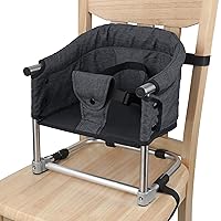Vista 1 de Asiento elevador para mesa de comedor: Silla elevadora portátil para niños pequeños con hebilla de seguridad y altura ajustable, silla
