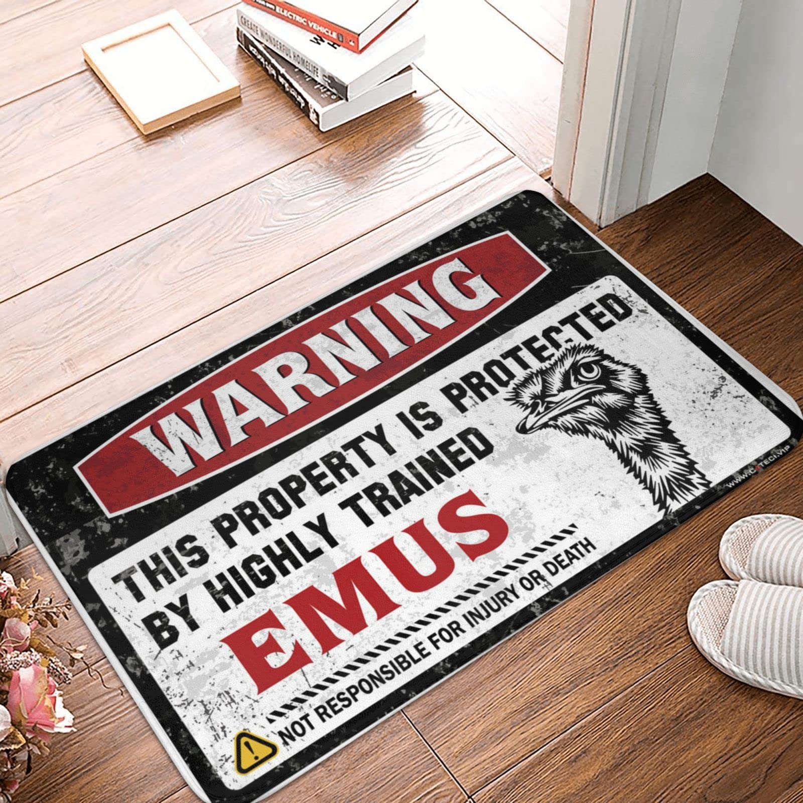 Paillassons d'extérieur contre la boue tapis de porte automne émeu