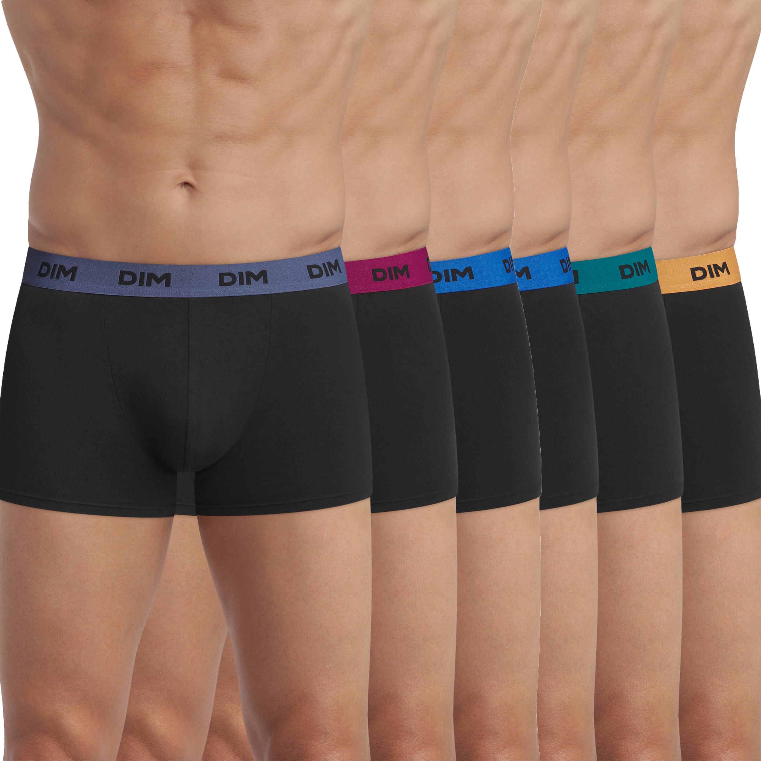 Dim Boxer Homme Mix and Colors Coton Stretch Confort x6