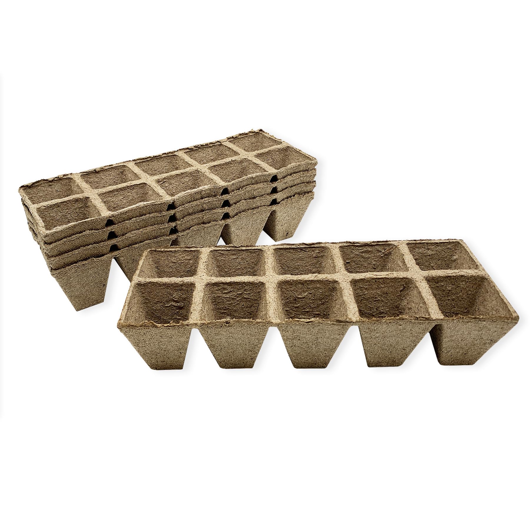 Jiffy Seed Starting Tray - Biodegradable, Plant Germination Cells - 20 Strips (200 Cells) - Peat
