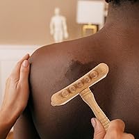 Vista 2 de Beech Guasha Stick for Body Scraping Massage Portable Multi-Functional Massager for Shoulder Neck Back Relief Enhances and Skin Absorption for Adults
