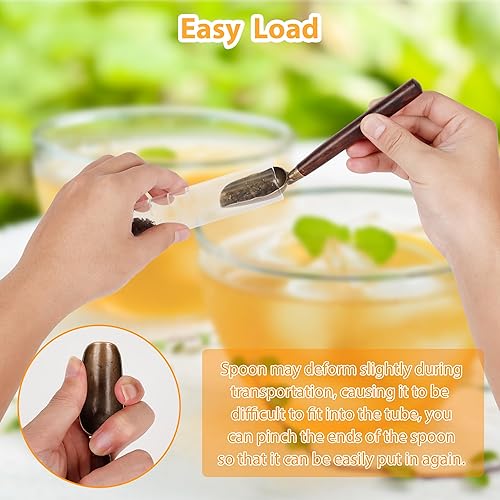 Miniatura 3 de Juego de infusor de té para té suelto, 2 coladores de vidrio con soporte, cucharadita y cepillo de limpieza, accesorios de té, difusor de vidrio