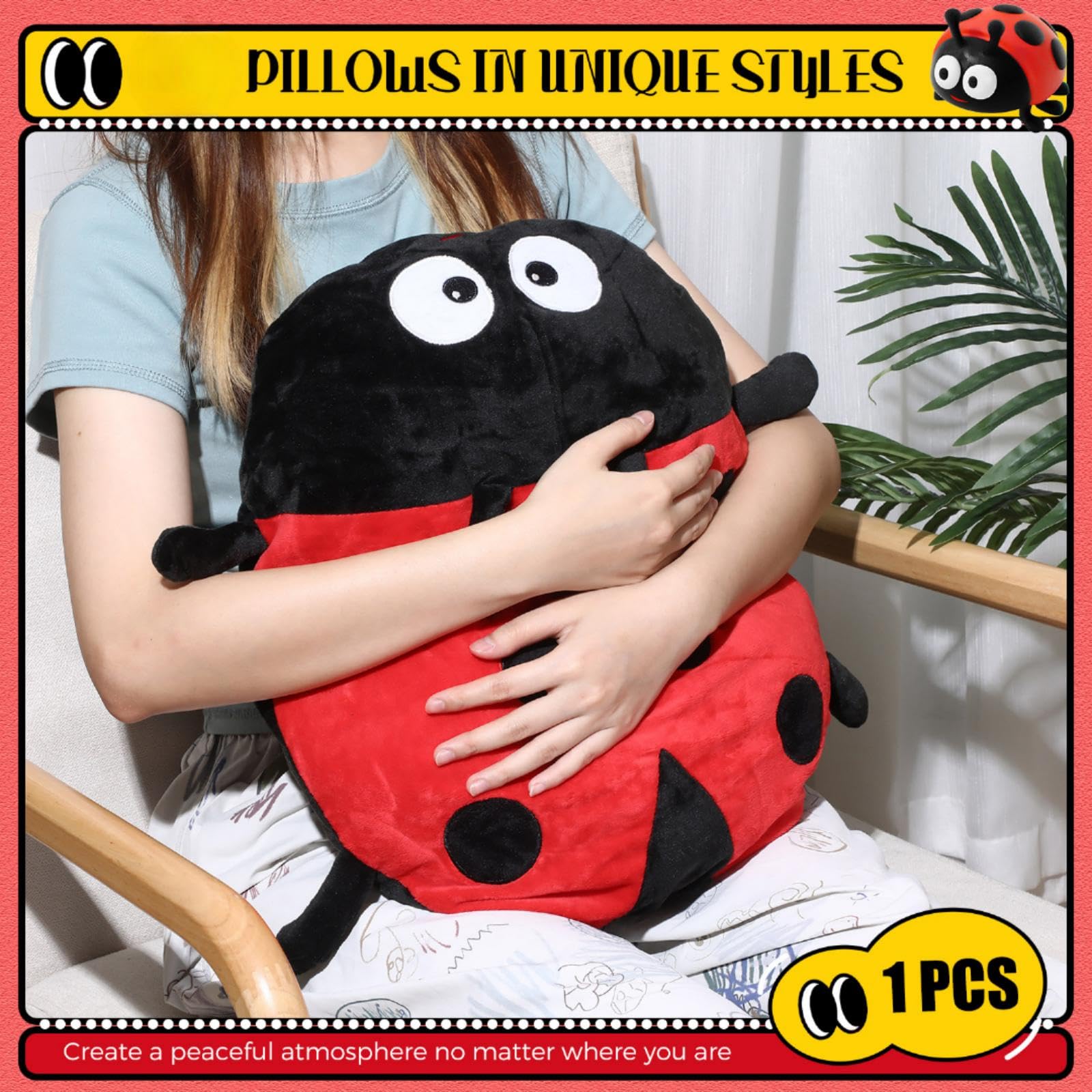 Amazon.com: Kigley Ladybug Sensory Vibrating Pillow for Autistic Adults,  Pressure Activated Vibrating Stuffed Animal Plush Soft Textured Therapy  Stimulation for Relieve Pain Stress Holiday Birthday Party Gifts : Health &  Household