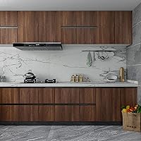 Vista 5 de Walnut Wood Grain Contact Paper Peel and Stick Wood Wallpaper Removable Self-Adhesive Wooden Vinyl Wrap Waterproof Thicken No Bubbles Design for
