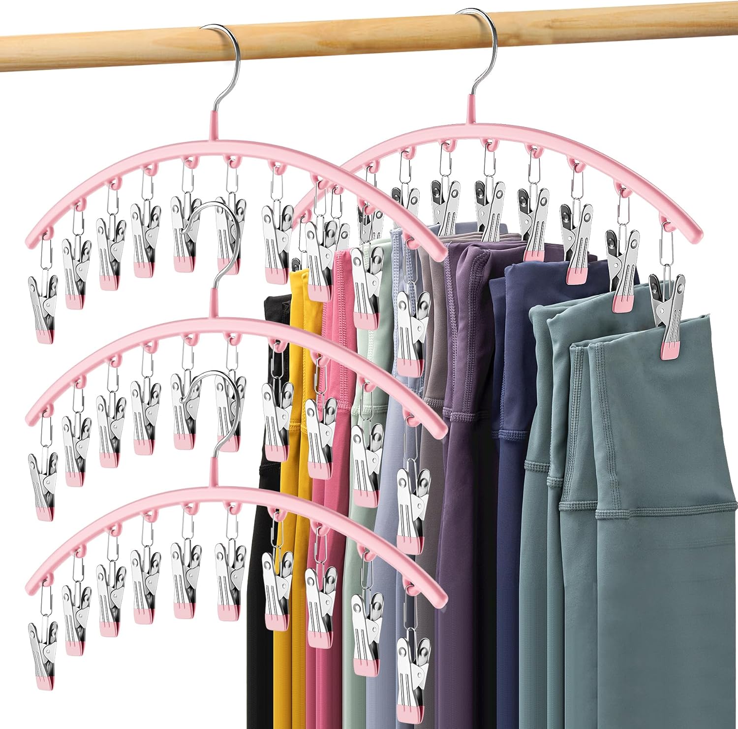 Legging Organizer for Closet, Metal Yoga Pants Hangers 4