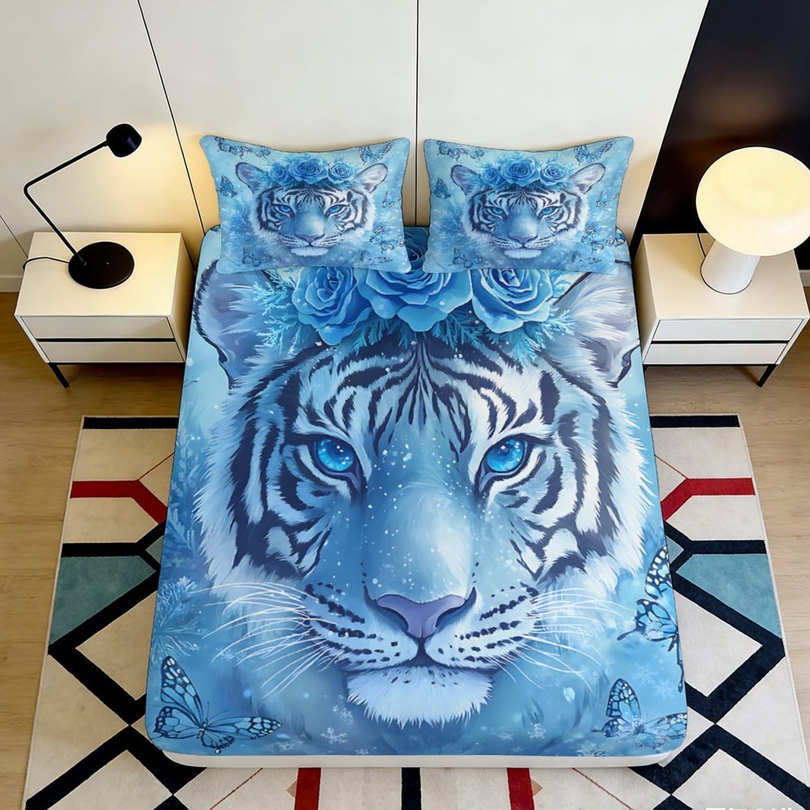 3D Printed Nebula Fitted Sheet Microfiber Deep Pocket Non-Slip Bedroom Galaxy Mattress Fitted Cover for Adults Teen 120x200x25cm