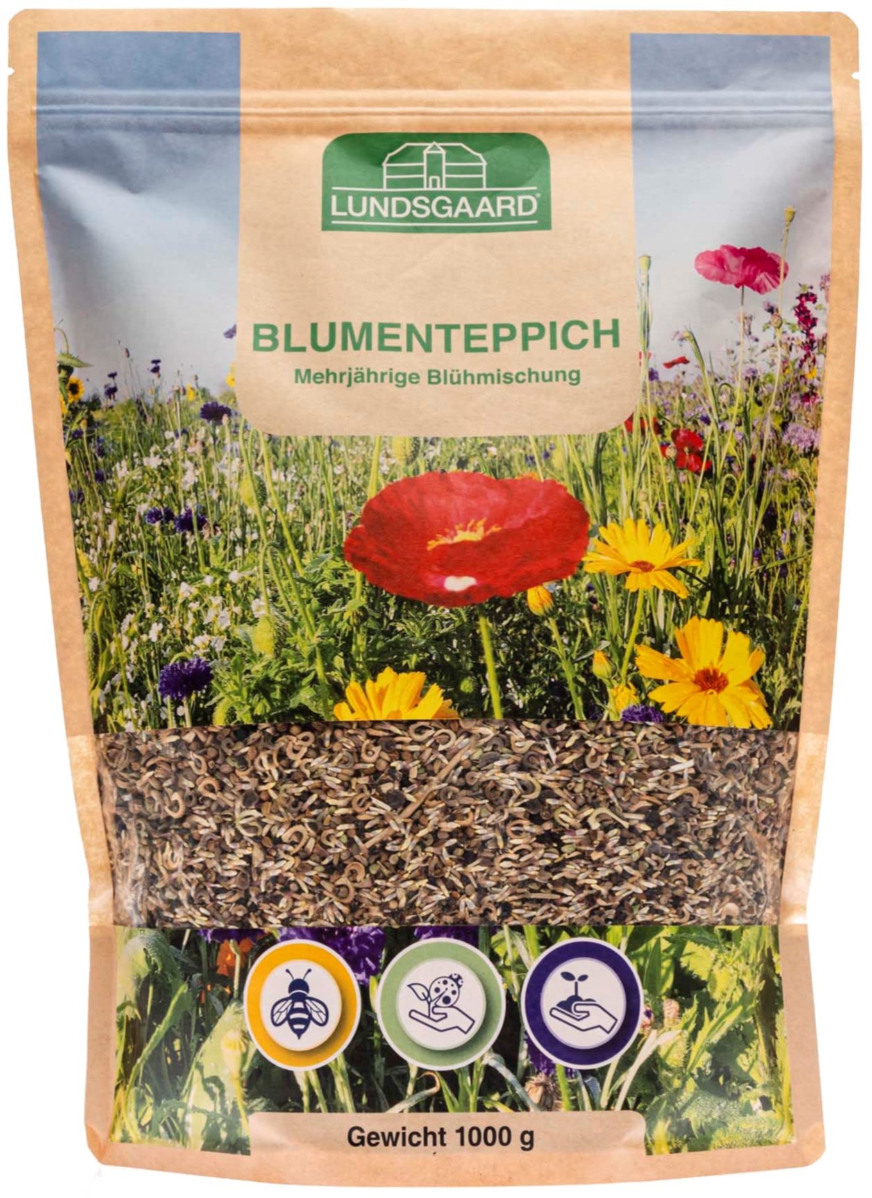 LUNDSGAARD® Blumenteppich (1000 g) Mehrfarbig