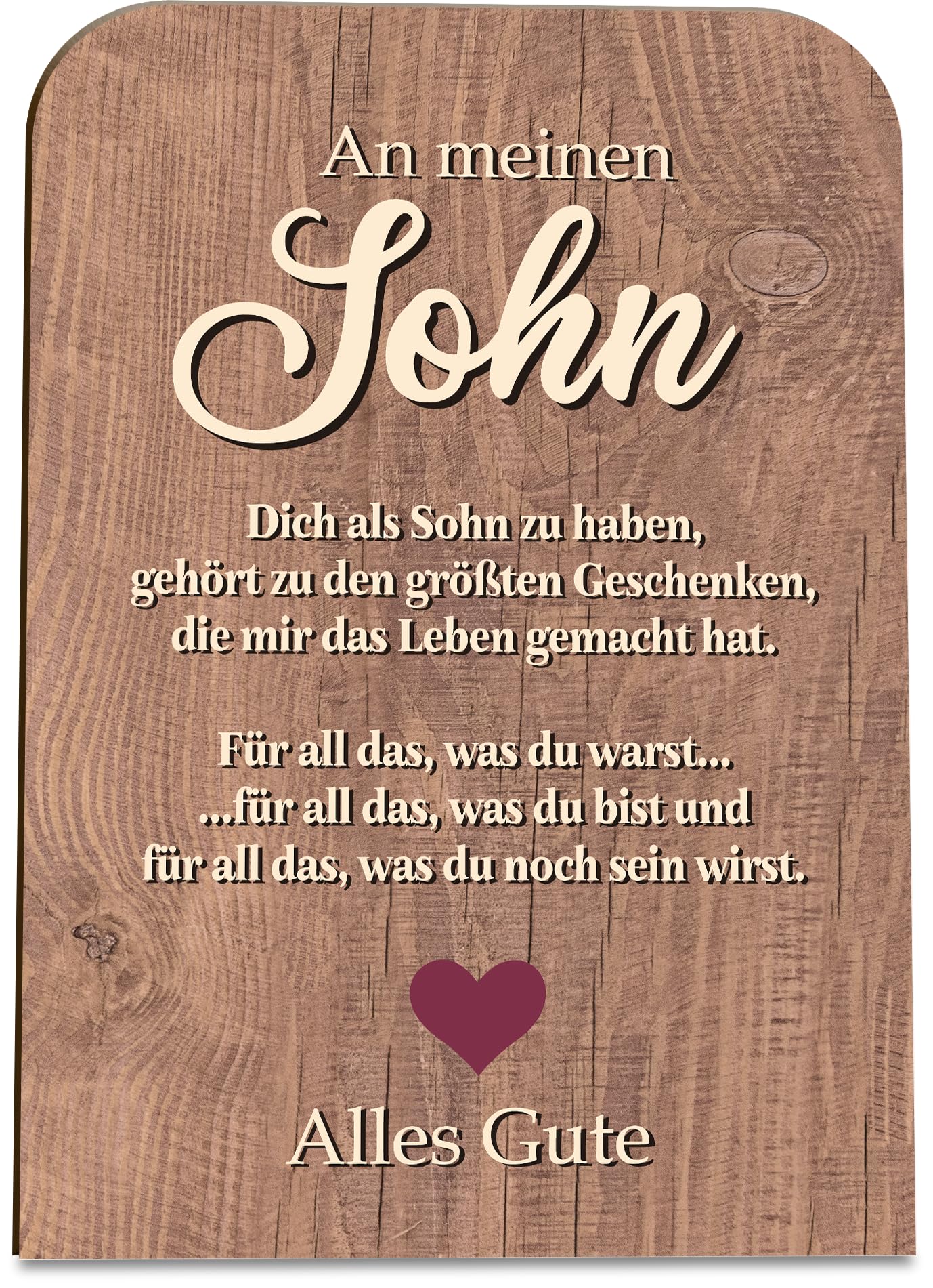 An meinen Sohn Holzkarte - Geburtstagskarte mit Umschlag - Geschenke für Sohn, Bester Sohn, Geschenke für den Sohn, Für meinen Sohn, Geschenk Sohn, Geschenk für Sohn, Geschenke für Söhne