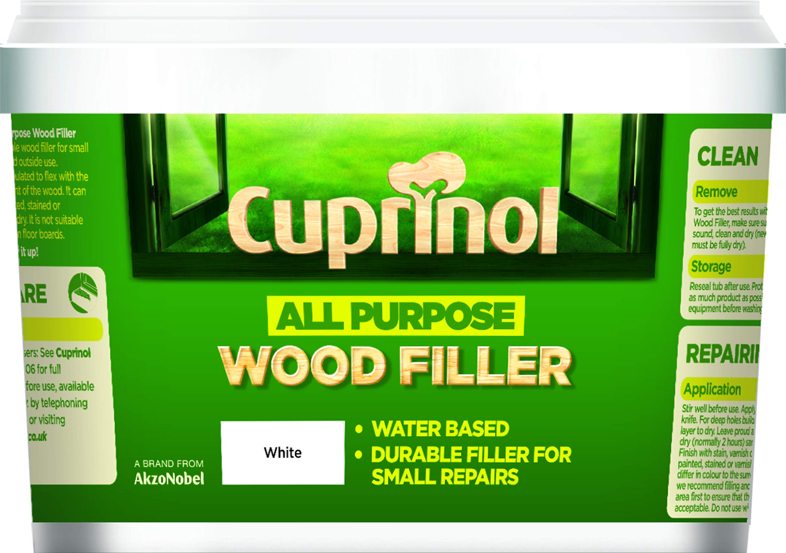 Cuprinol 5092488 All Purpose Wood Filler Exterior Woodcare, Tub White