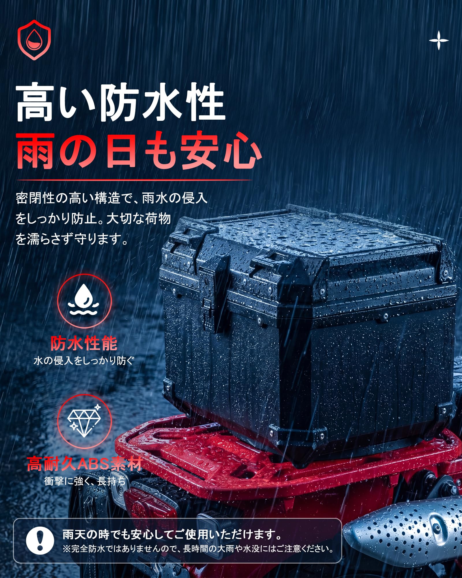 Amazon | HI-LINE バイク リアボックス 【ダイヤルロック式】 トップ