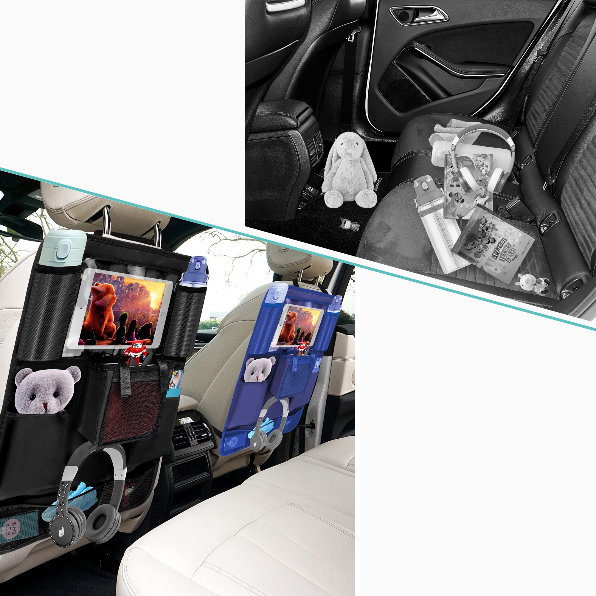Annmore Organizador de Maletero Coche compatible con FABA Cuentacuentos y Personaje Sonoro, Paquete de 2 Negro