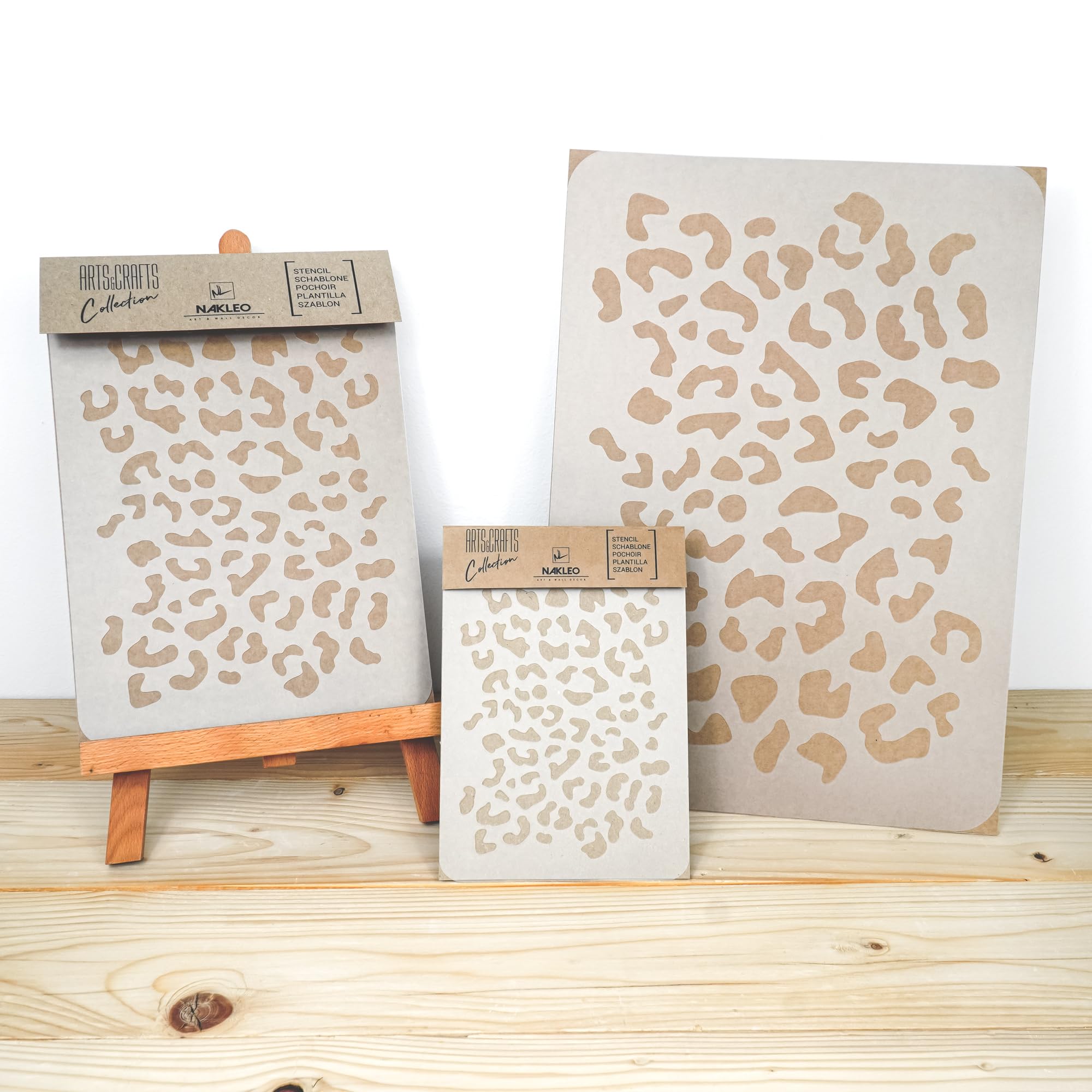 Textuursjablonen, 8 stuks sjablonen voor knutselen Herbruikbare luipaardbaksteenschildersjablonen voor schilderen Natuurlijke sjabloon voor schilderen DIY kunst knutselen Muurdecoratie