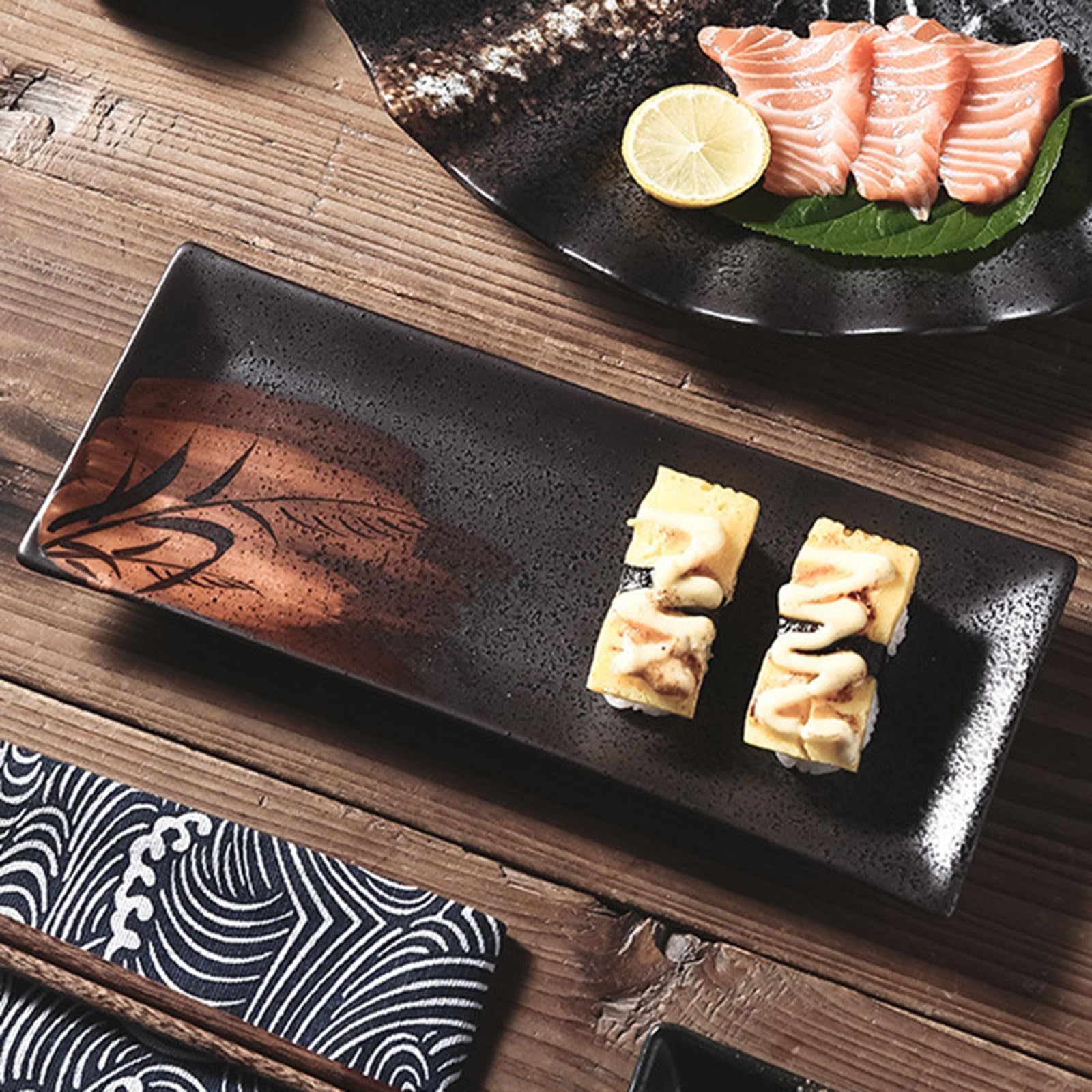 Plateau de service pour sushis et collations pour la restauration, le buffet et la maison