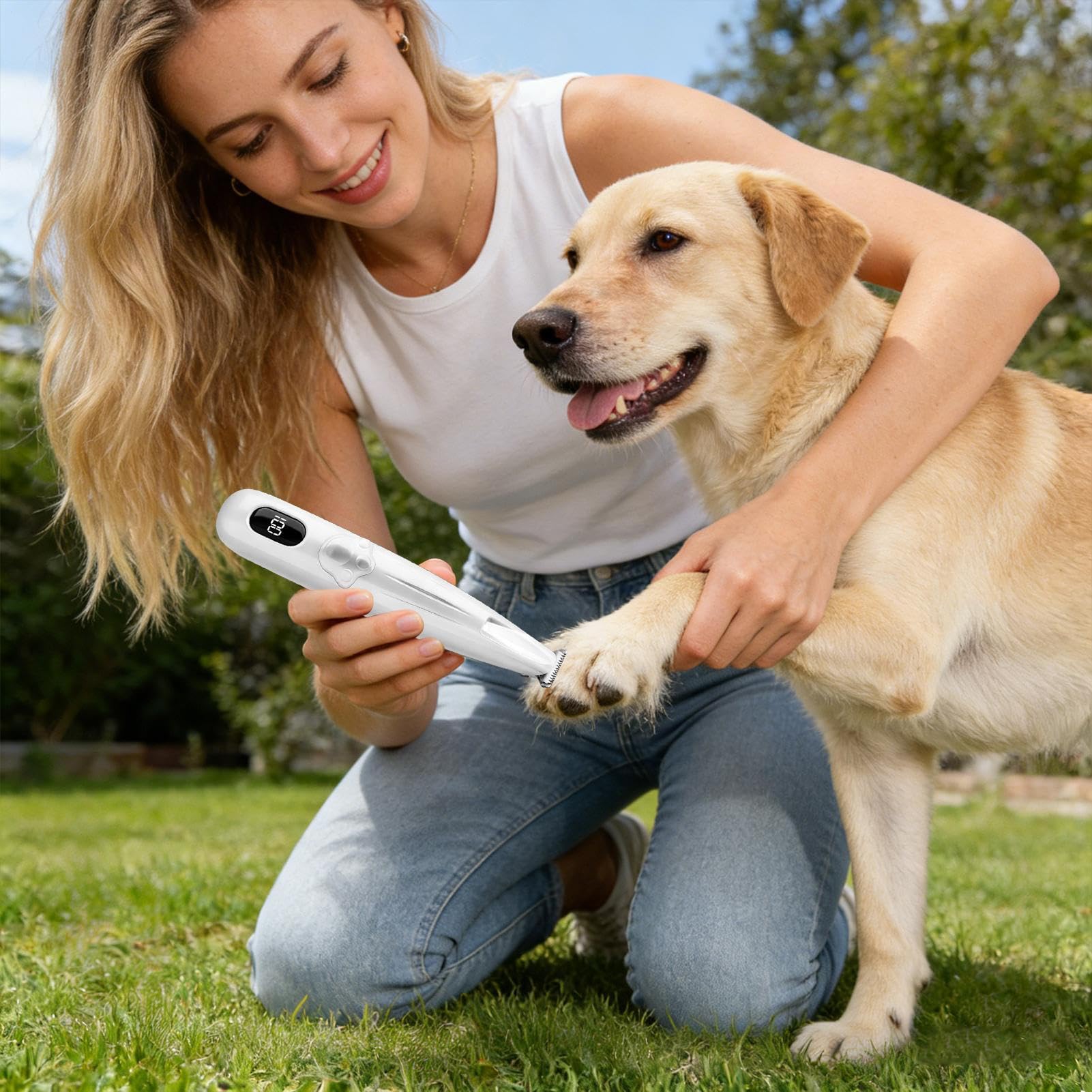 Tondeuse pour Chats et Animaux de Compagnie - Appareil de Toilettage Étanche Rechargeable | Tondeuse Poils et Chiot | pour Pattes Petites et Moyennes Yeux Oreilles Visage et