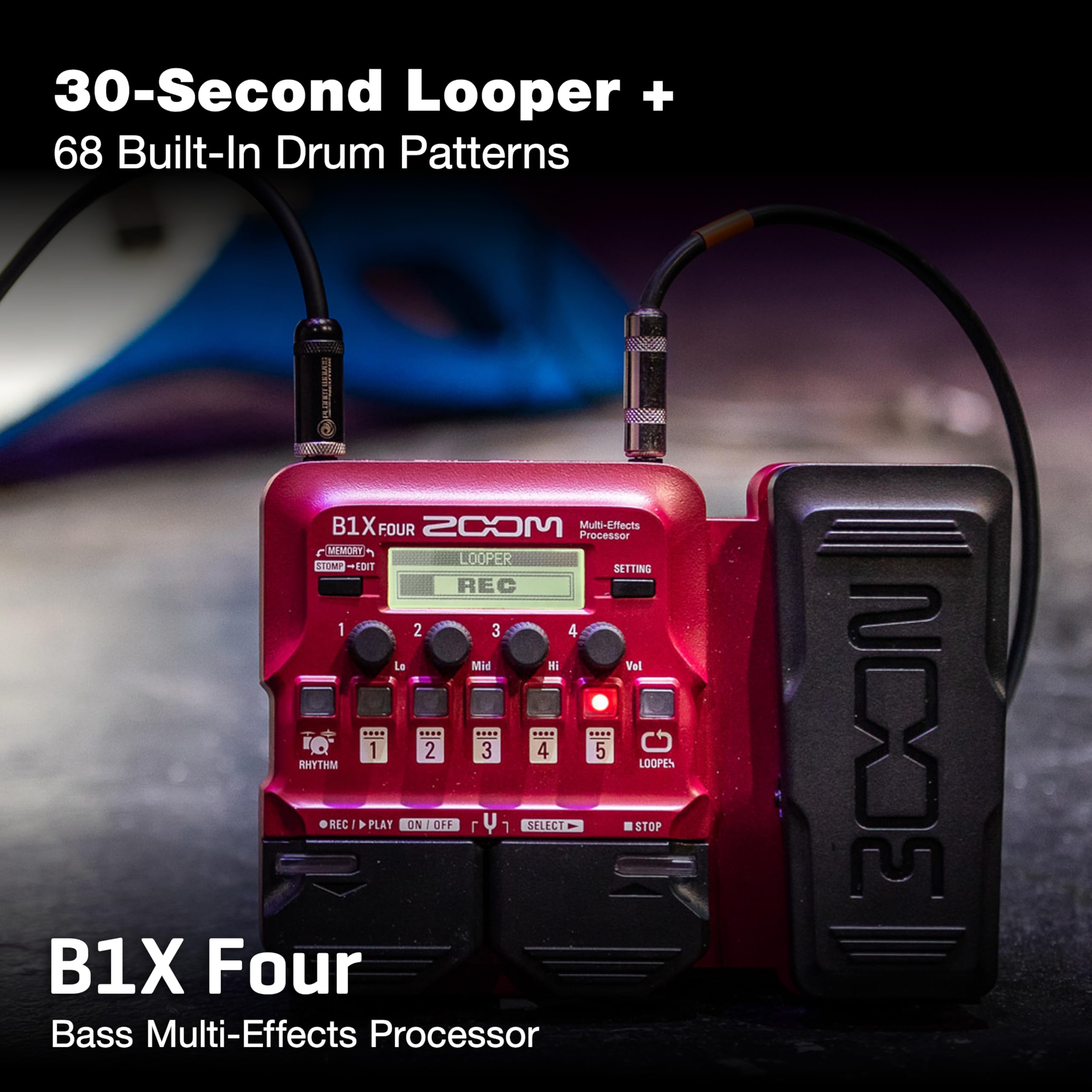 Zoom Processador multiefeitos de guitarra com pedal de expressão
