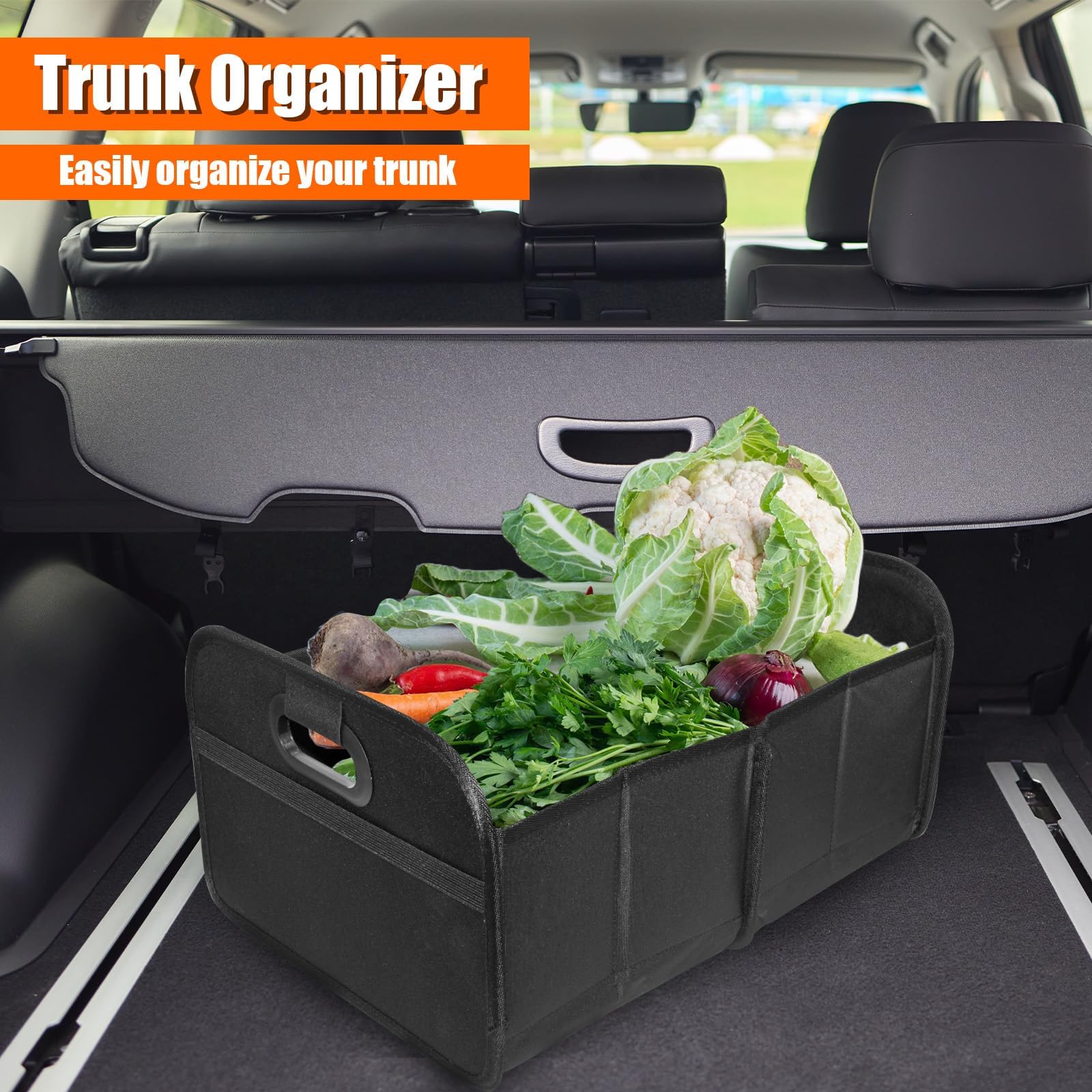 Bolsa organizadora para el Maletero, para FIAT Panda Classic/Pandazzurri/Panda City Cross Caja Plegable Coche Reforzada Robusta Antideslizante multicompartimento