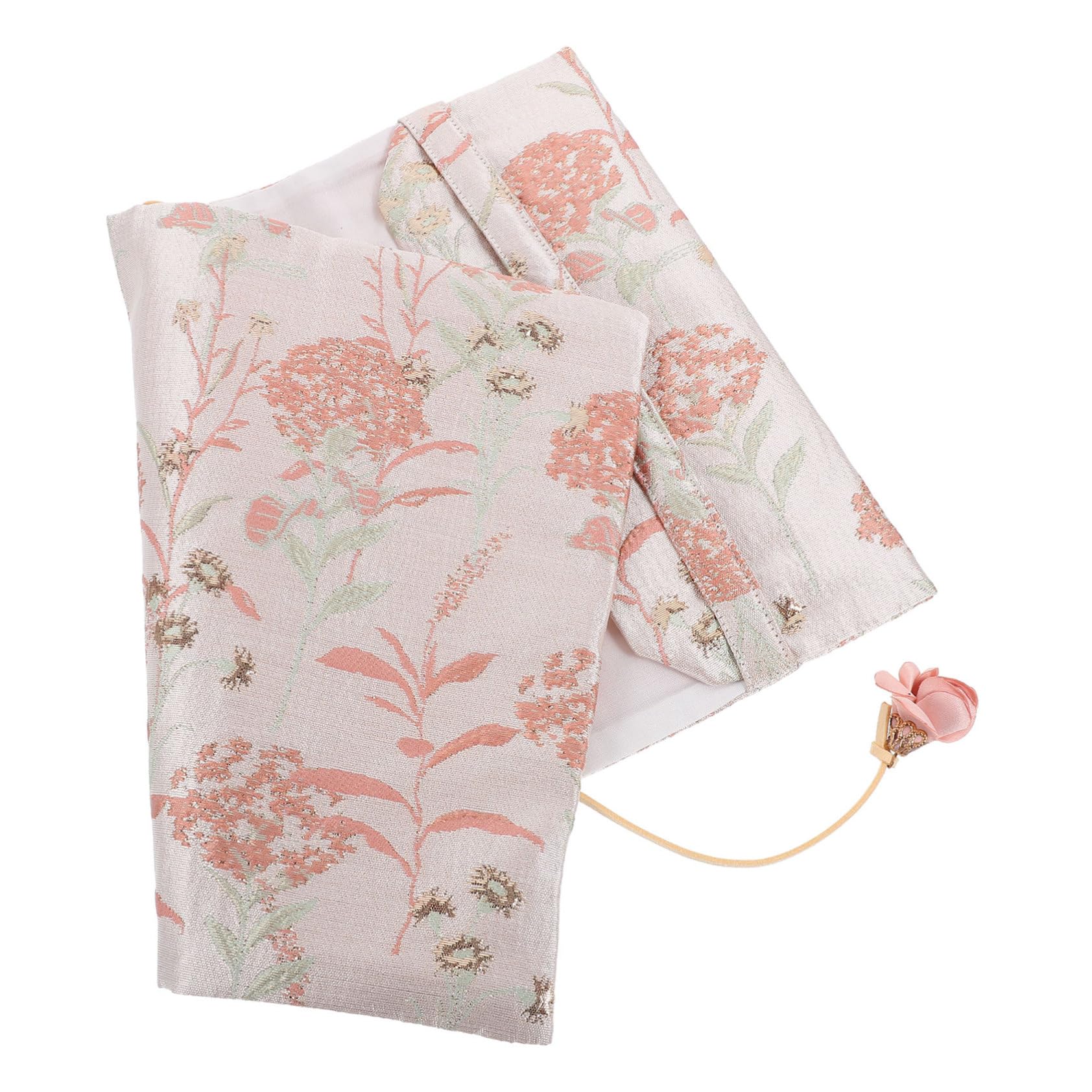 NUOBESTY 3 Pièces Couverture de livre en tissu des cahiers carnet de notes élégant protège-livre pochette de protection de livre manuel livres Compte poudre de pissenlit a5 décorer rose