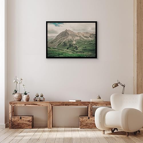 Miniatura 7 de Americanflat Marco para póster con marco de madera de ingeniería y cubierta de plexiglás pulido, formatos horizontal y vertical para pared, 25 x 35