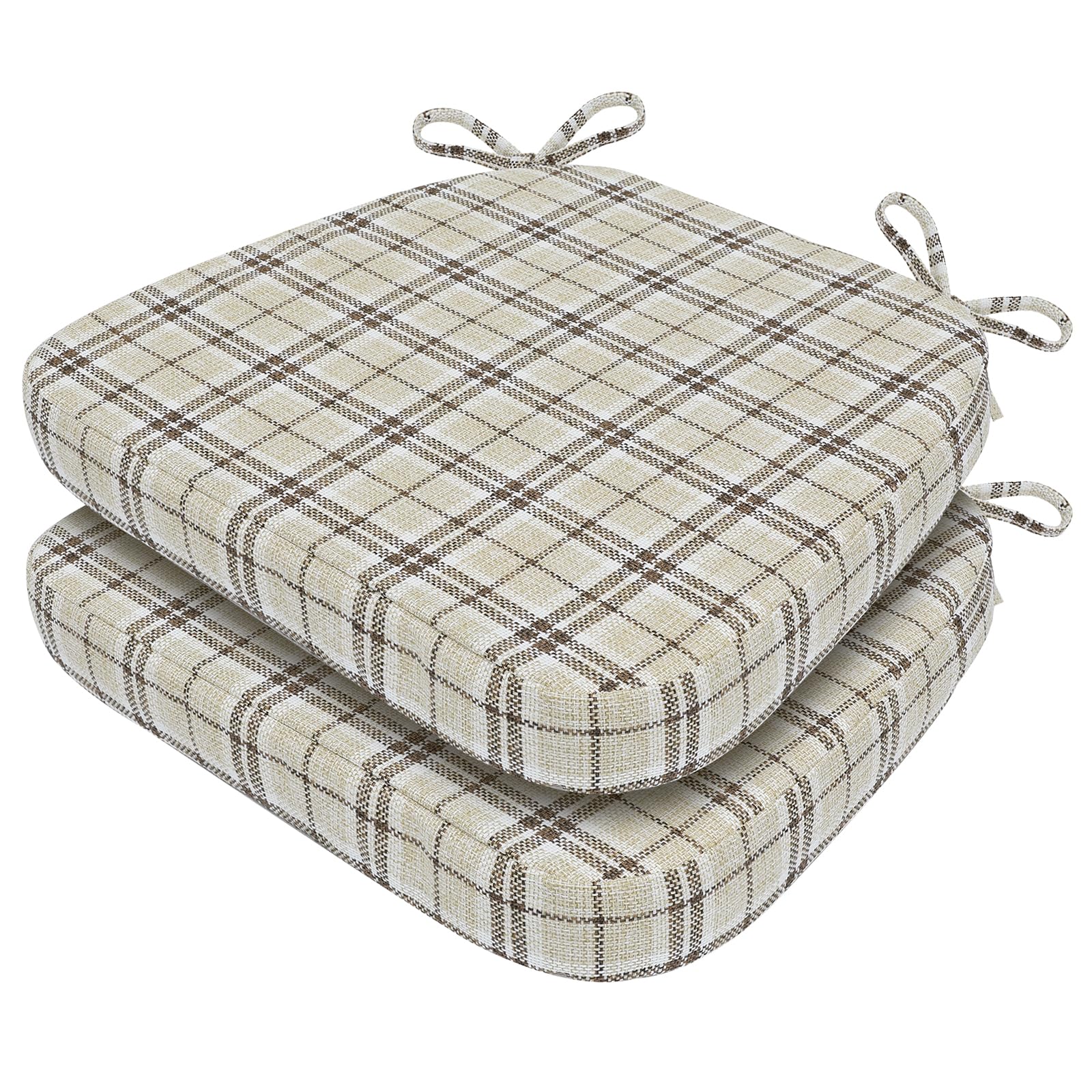 AAAAAcessories Chair Cushions for Dining Chairs, 17 x 16 x 2 in, Set of 2