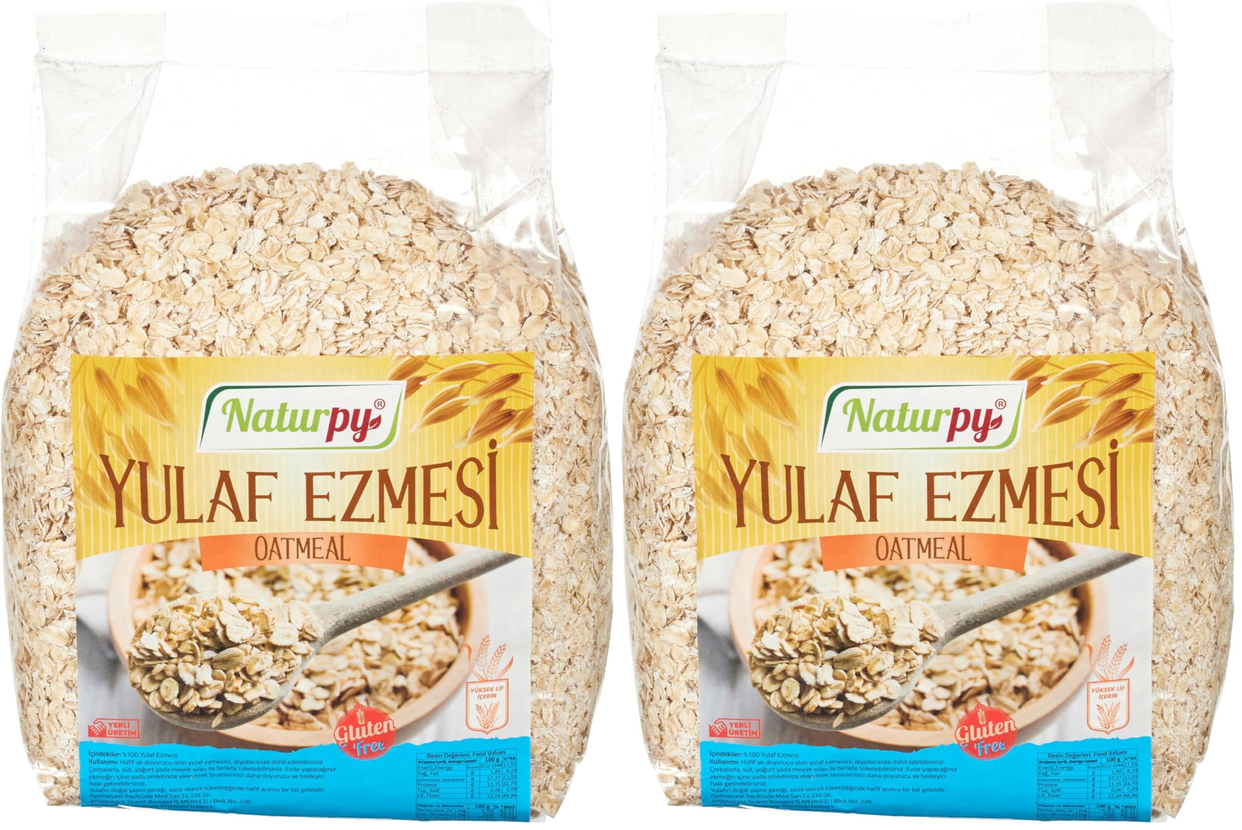 Naturpy Glutensiz Yulaf Ezmesi 1000Gr (2 paketi)