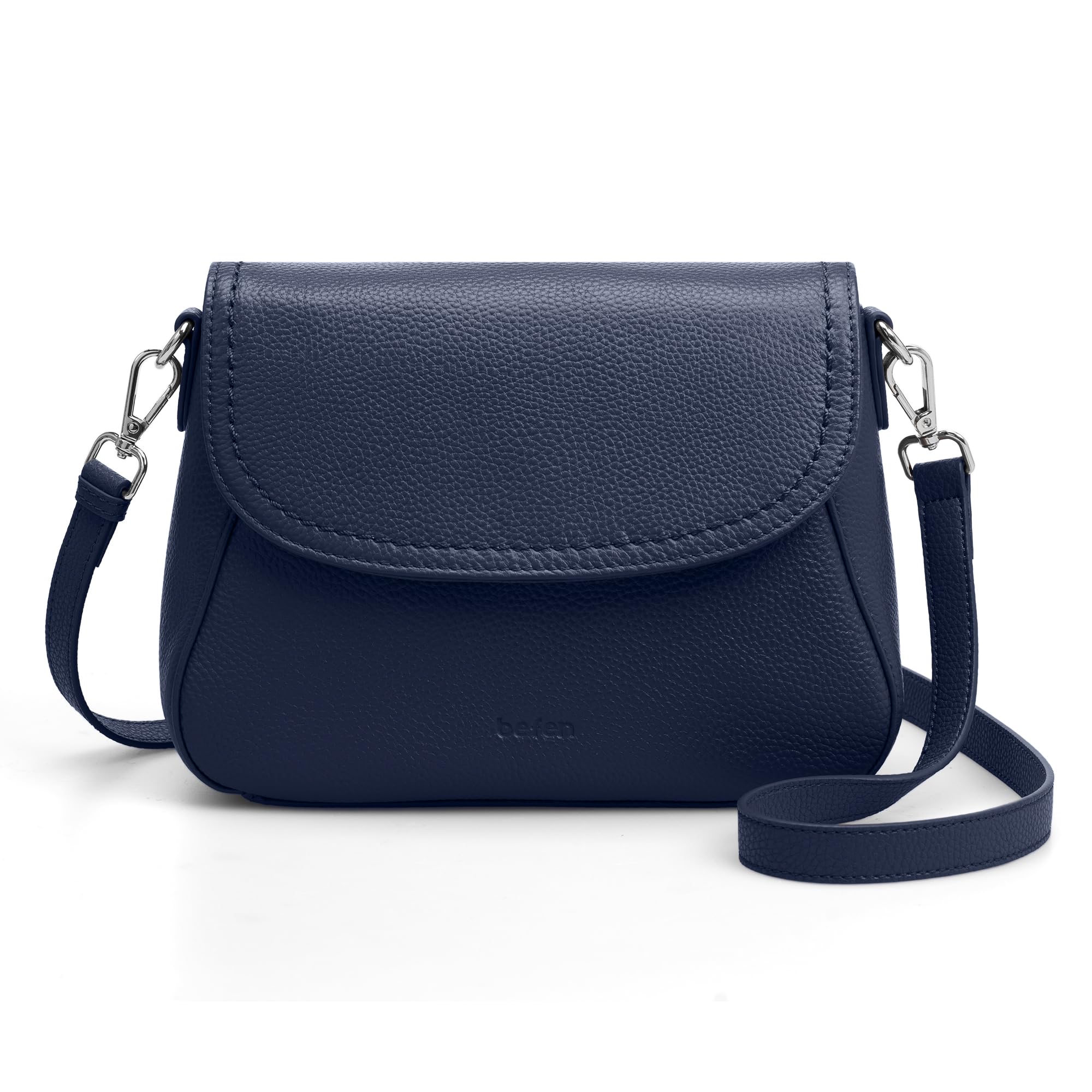 befen Echtleder Umhängetasche Damen Mittelgroß Handtasche RFID-Blockierung | Leder Crossbody Bag Klein Schultertaschen für Frauen Saddle Bag mit Verstellbar Schultergurt
