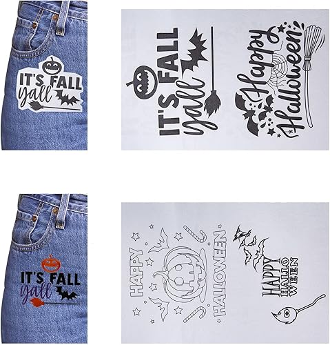 Estabilizador soluble en agua de Halloween para bordado, 4 estabilizadores de lavado para bordado de tela y estabilizadores de bordado de puntada disponible en Yaxa Colombia