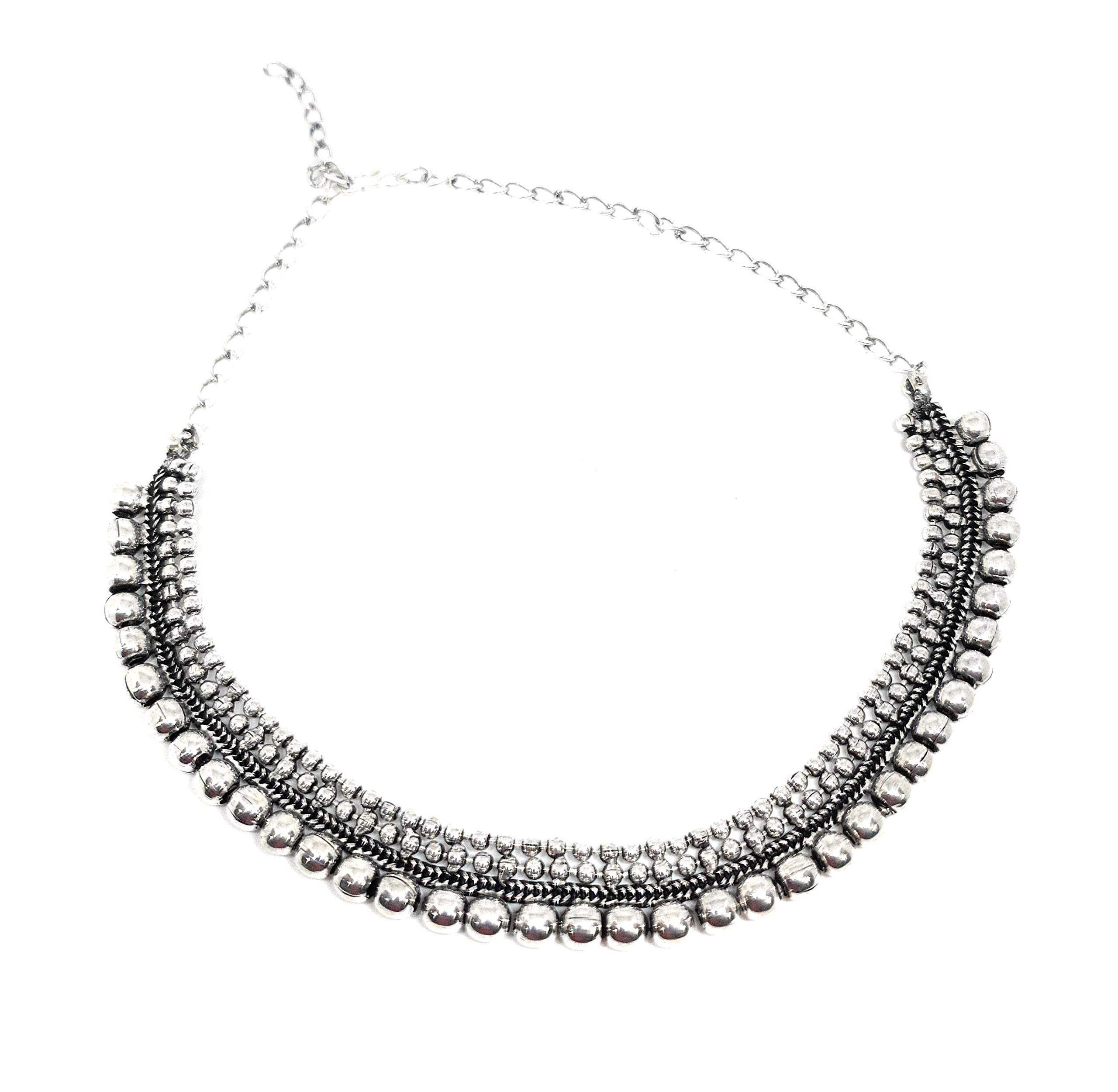 The Ethnicity stylish fashion silver oxidized Choker Necklace for Women & Girls (Choker Only) (B08ZSXL38X) Amazon Price History, Amazon Price Tracker