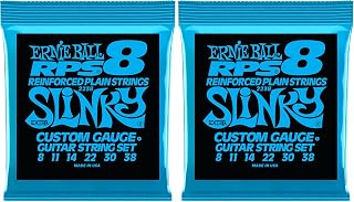 Ernie Ball Extra Slinky RPS Nickel Wound Electric Guitar Strings - 8-38 Gauge (Pack of 2)