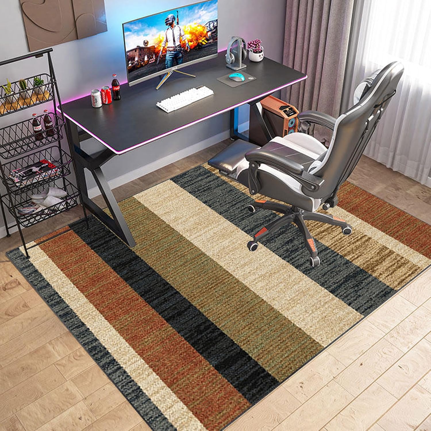 Hardwood Floor Desk Chair Mat 80 x 100 cm Multi Purpose Office Chair Mat for Floor Protection Anti Slip Scratch Resistant and Low Pile Carpet Floor Protector Ideal for Computer Gaming and Ro