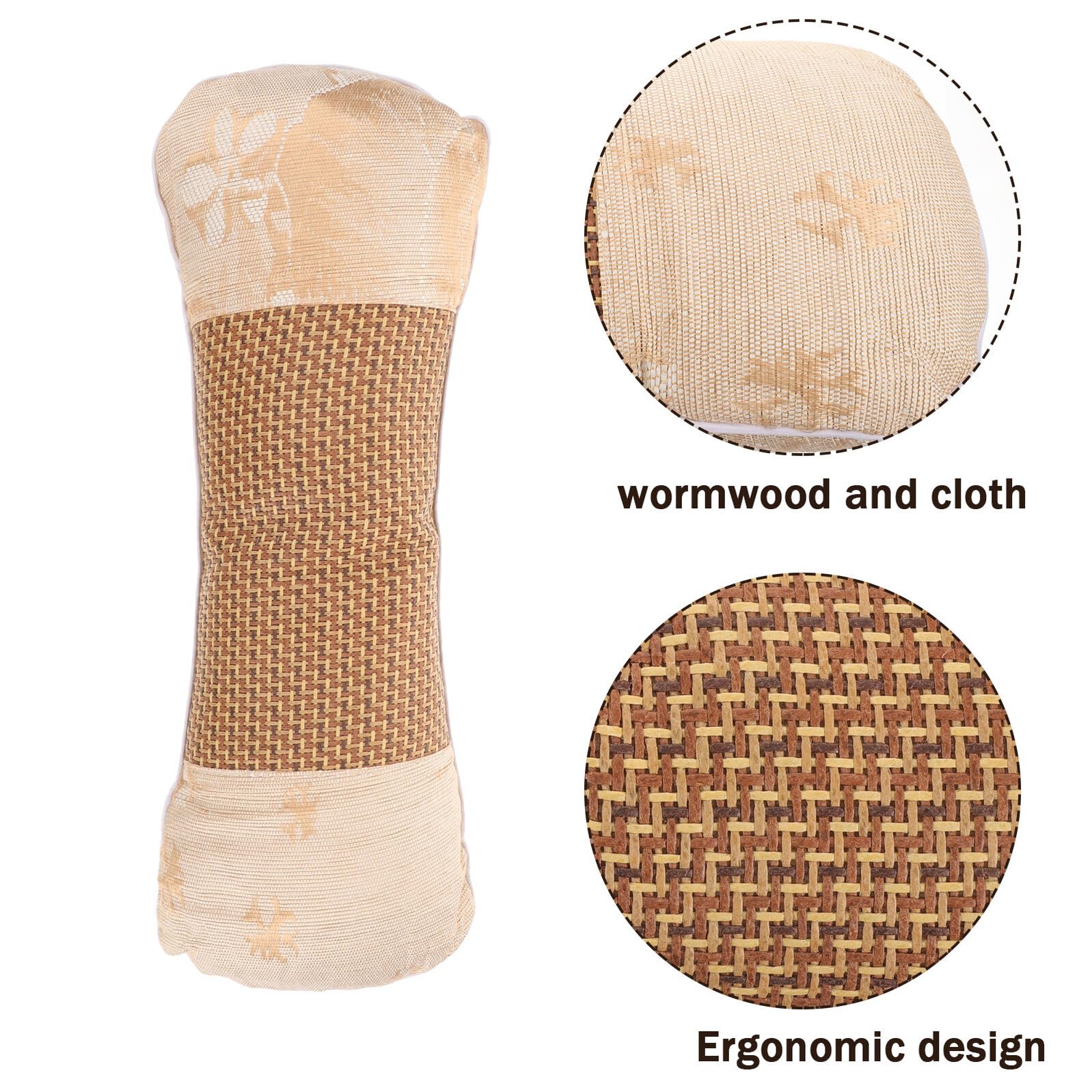Nackenrolle zum Schlafen aus EIS Silk mit Baumwolle Sanfte Nackenstütze und Waschbare Kissenrolle für Sommerurlaub und Erholsamen Schlaf